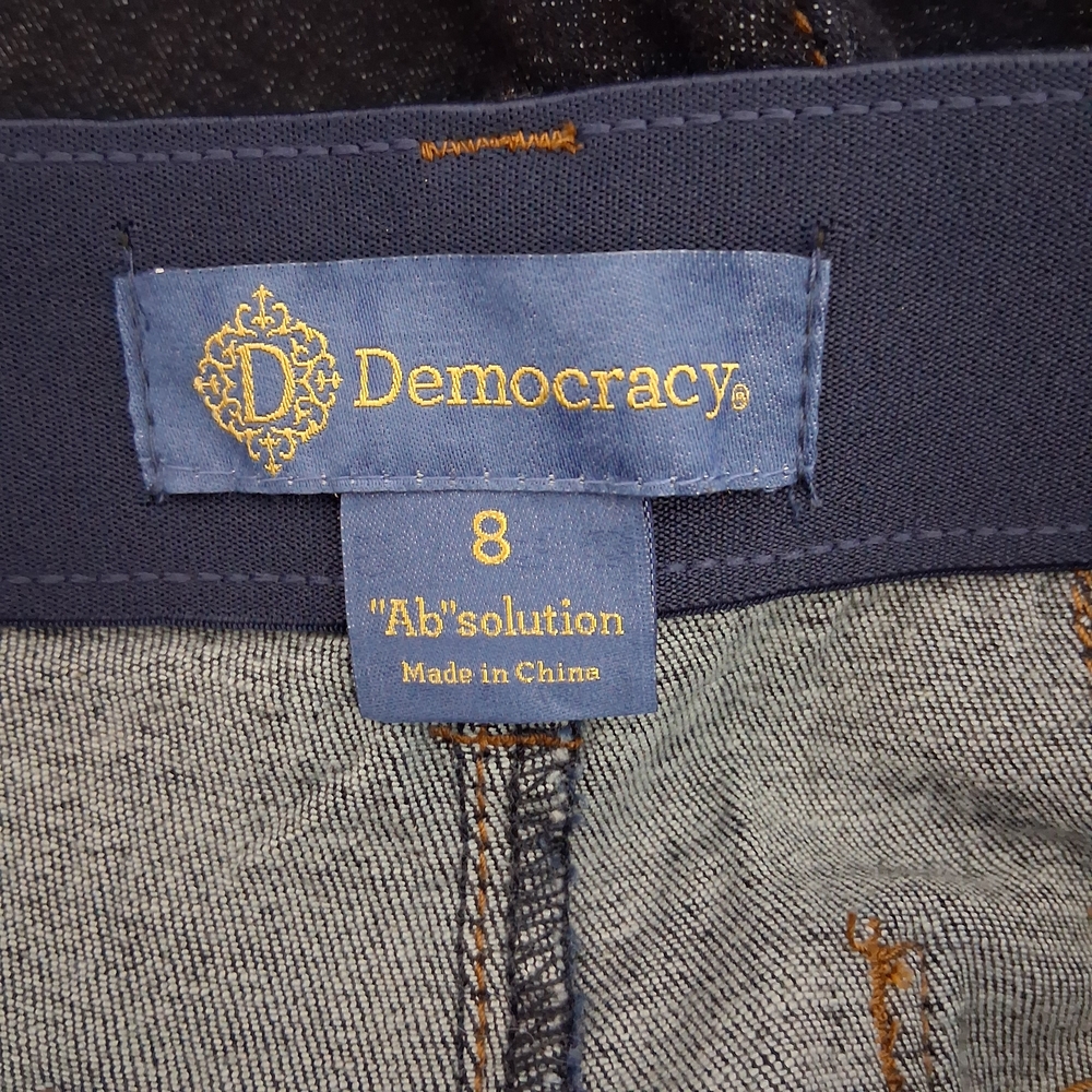 Democracy Dark Indigo Skyrise Wide Leg Jeans - Picture 5 of 5